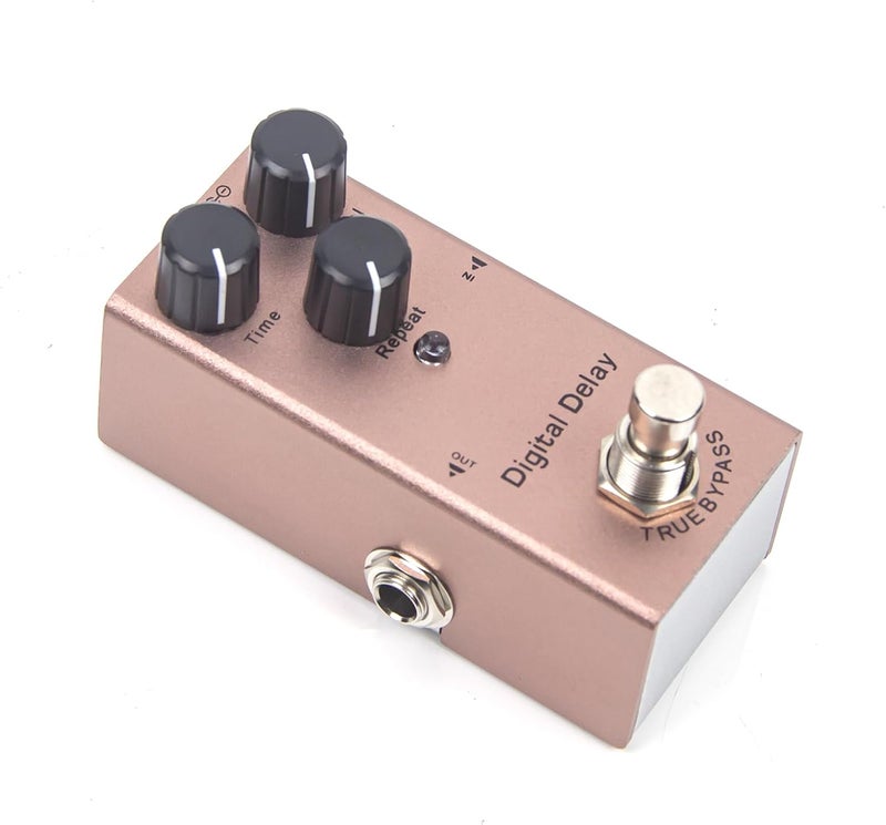 IOppWin Digital Delay Electric Guitar Effects Pedal - Mini Size, True Bypass, Noise Reduction, Aluminum Alloy, 9V DC Power, 20ms-600ms Delay - Image 1